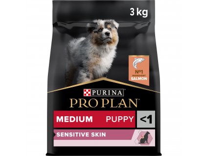 Pro Plan Dog Sensitive Skin Puppy Medium losos 3kg