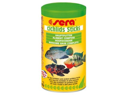 Sera základní krmivo pro středně velké a velké cichlidy Cichlids Stick 1000ml NATURE
