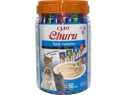 Churu cat masové pyré mix - tuňák 700g