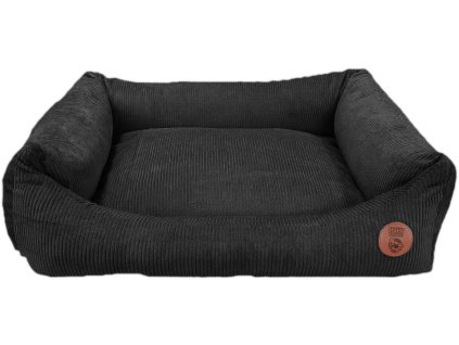 HUHUBAMBOO Pelíšek pro pejska CORD černý velikost XL