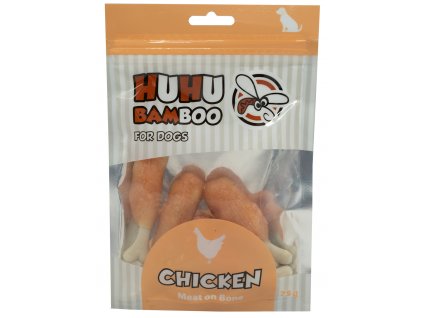 Huhubamboo Kuřecí kost s masem 75g, expirace 6/2023