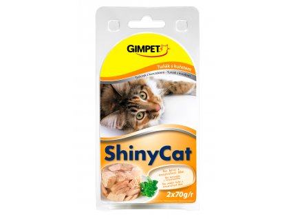 ShinyCat konzerva tuňák+kuřecí 2x70g