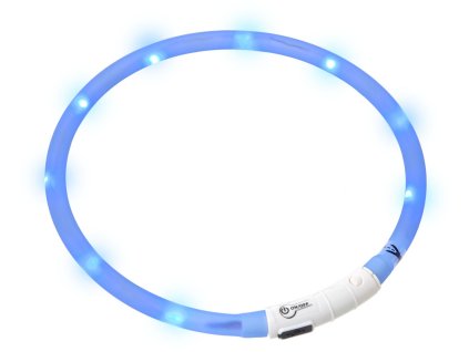 Karlie Visiolight svíticí LED obojek pro psy 70cm modrý