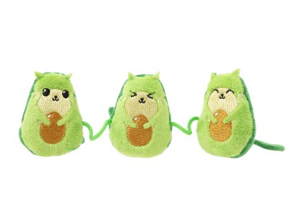 FuzzYard Cat plyšová hračka na provázku Avocatos catnip