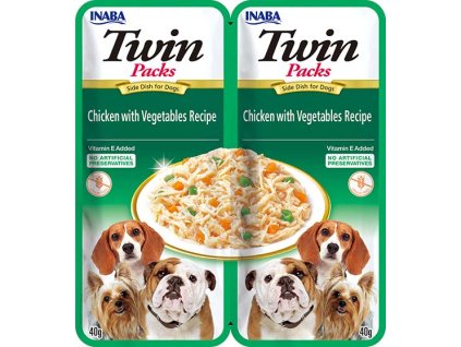 Kapsička Churu Dog Twin Packs - kuře a zelenina ve vývaru 80g