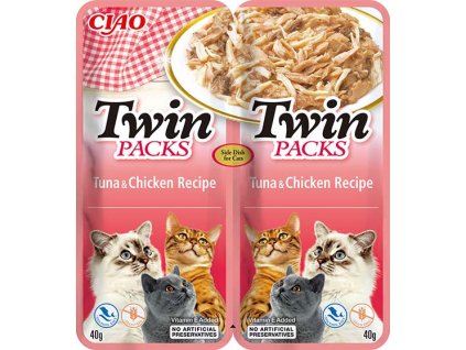 Kapsička Churu Cat Twin Packs - tuňák a kuře ve vývaru 80g