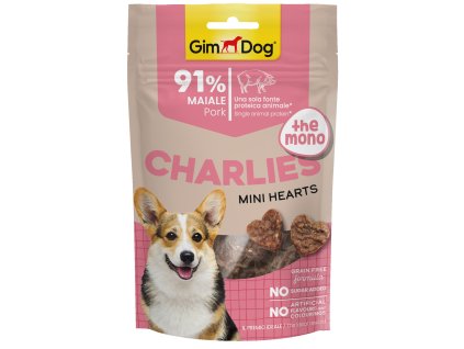 GIMDOG Charlies Mini Hearts vepřové 70g