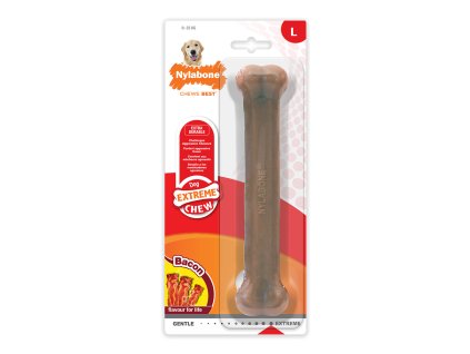 Nylabone hračka Extreme kost příchuť slanina L