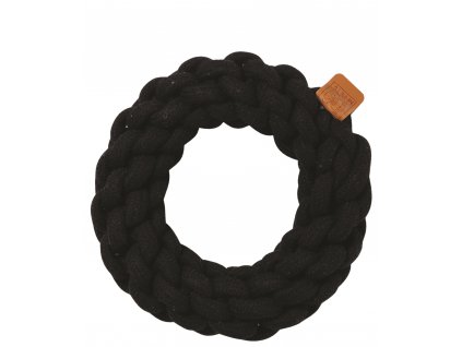 M-Pets Coto bavlněná hračka kruh černý 18cm