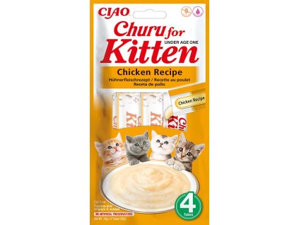 Churu Kitten masové pyré - kuře 4x14g