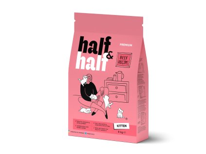 Half&Half Kitten hovězí 8 kg