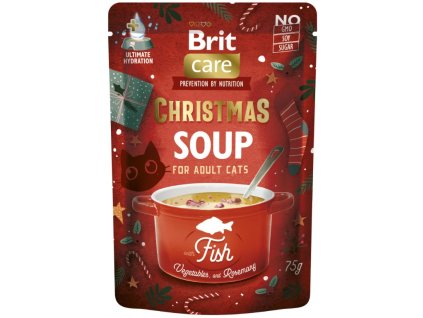 Brit Care vánoční kapsička pro kočky - polévka s rybou, zeleninou a rozmarýnem 75 g