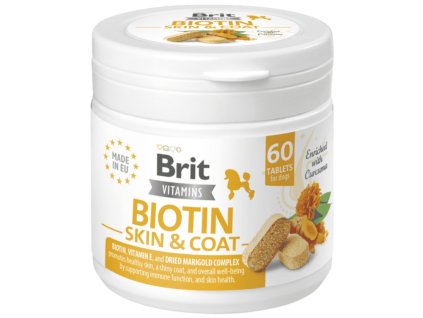 Brit Vitamins Dog Biotin Skin&Coat Care 120g 60tbl.