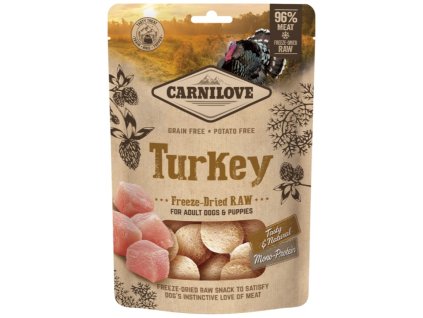 Carnilove Freeze-Dried Raw Turkey pamlsek pro psy 60g