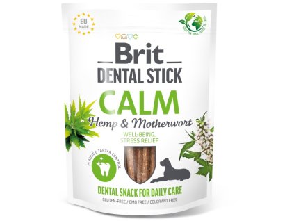 Brit dentální pamlsek pro psy Calm with Hemp&Motherwort  7ks