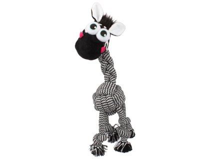 Huhubamboo hračka pro psy zebra provaz 33cm
