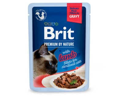 Brit Premium Cat Delicate Fillets in Gravy with Lamb for Sterilised 85 g