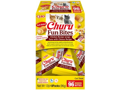 Churu Cat Fun Bites – kuřecí s náplní tuňák se sýrem 8x12g