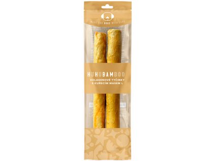 Huhubamboo Kuřecí kolagen stick L 2 ks