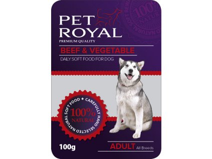Kapsička Pet Royal Dog hovezi maso+zelenina 100g