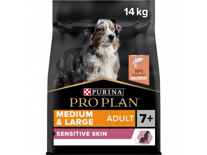 Pro Plan Dog Sensitive Skin Adult 7+ Medium&Large losos 14kg