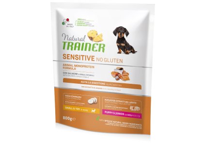 Natural Trainer Sensitive No gluten Puppy&Jun Mini losos 800g