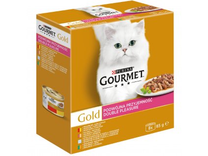 Gourmet Gold multipack (8ks) - 7+1 zdarma- směs dušených a grilovaných masových kousků