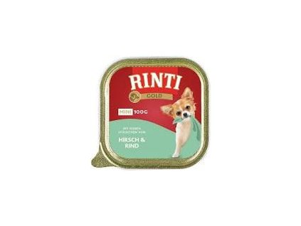 Paštika RINTI GOLD Mini jelen+hovezi 100g