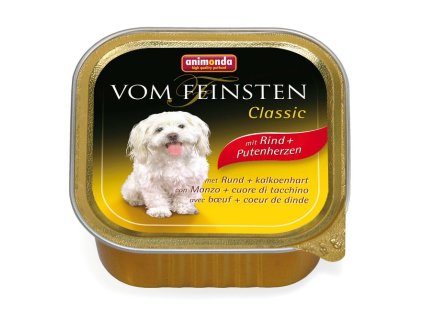 Animonda Vom Feinsten Classic paštika pro psy hovězí+krůtí srdce 150g