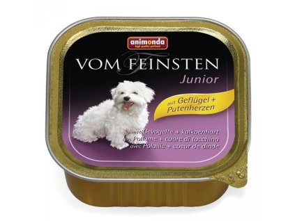Animonda Vom Feinsten Junior paštika pro psy drůbeží+krůtí srdce 150g