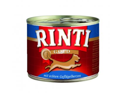 Finnern Rinti Gold konzerva pro psy drůbeží srdce 185g