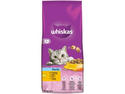 WHISKAS granule Sterile s kuřecím masem 14kg