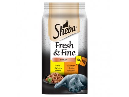 SHEBA MINI SHEBA Fresh & Fine Drůbeží výběr 6pack 300g