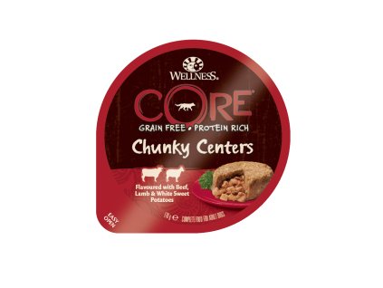 8568 wellness core chunky centers flavoured with beef lamb white sweet potatoes 170g