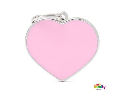 Známka Basic Hand made - srdíčko ruzove