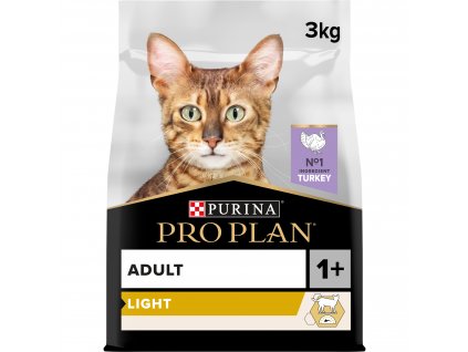 Pro Plan Cat Light Adult krůta 3kg