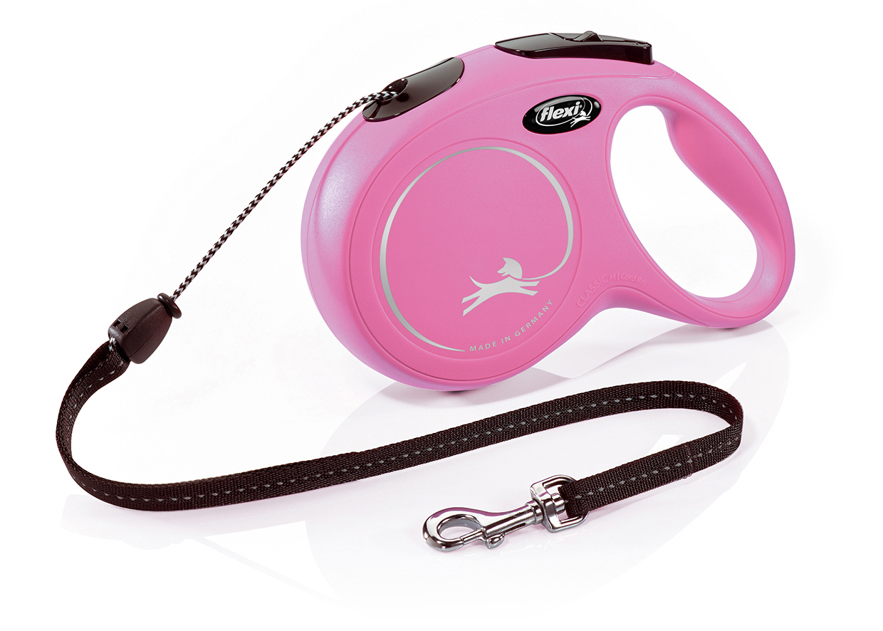 Flexi New Classic M šňůra 8 m/20 kg růžová