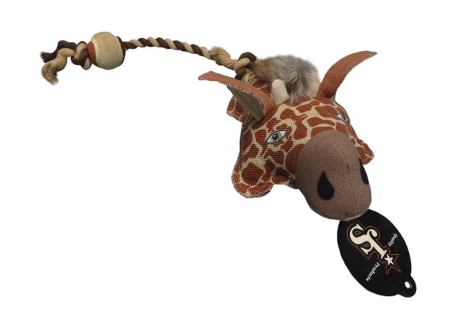 Hračka Huhubamboo Zvířátko žirafa přetahovací míč