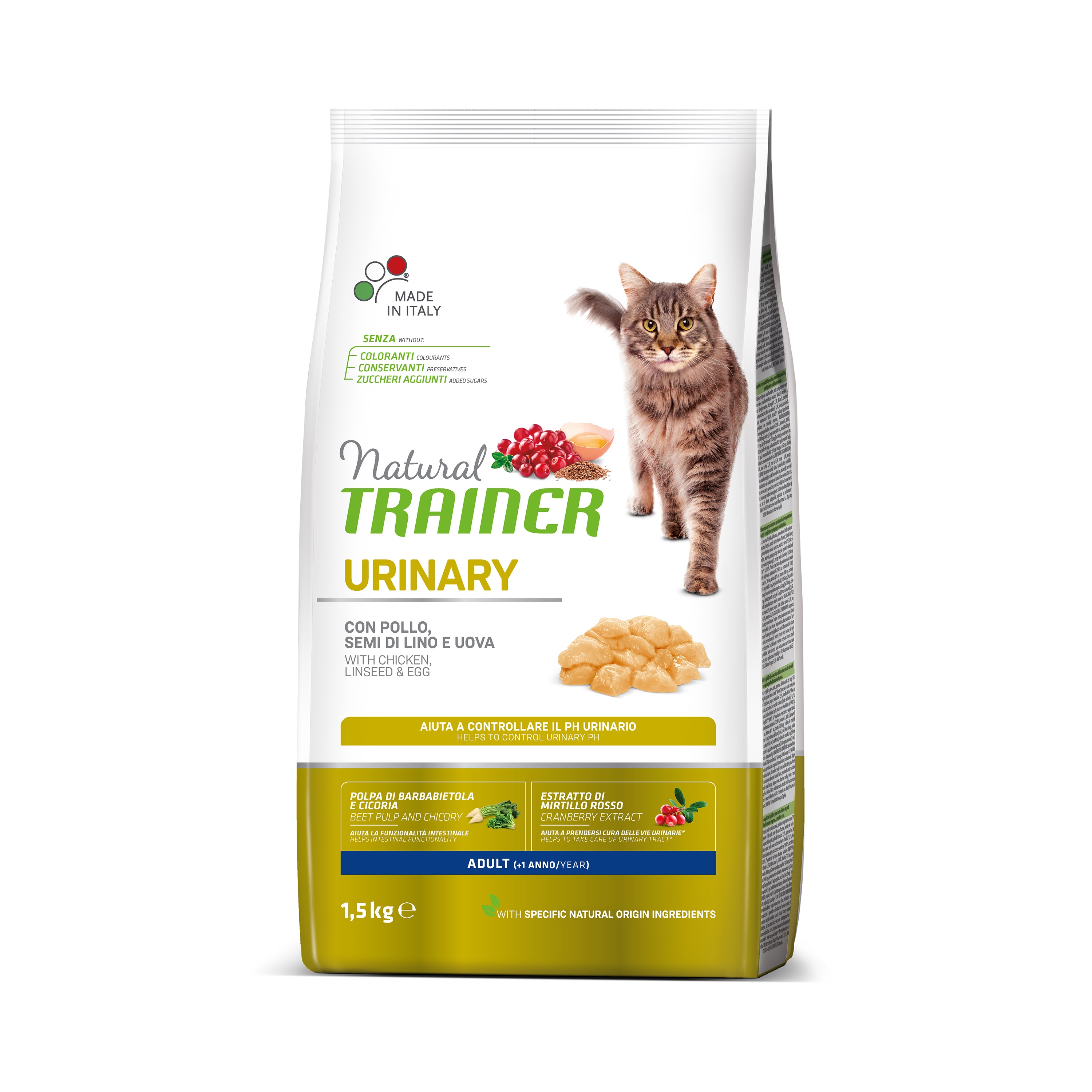 Natural Trainer Cat Urinary kuřecí 1,5kg