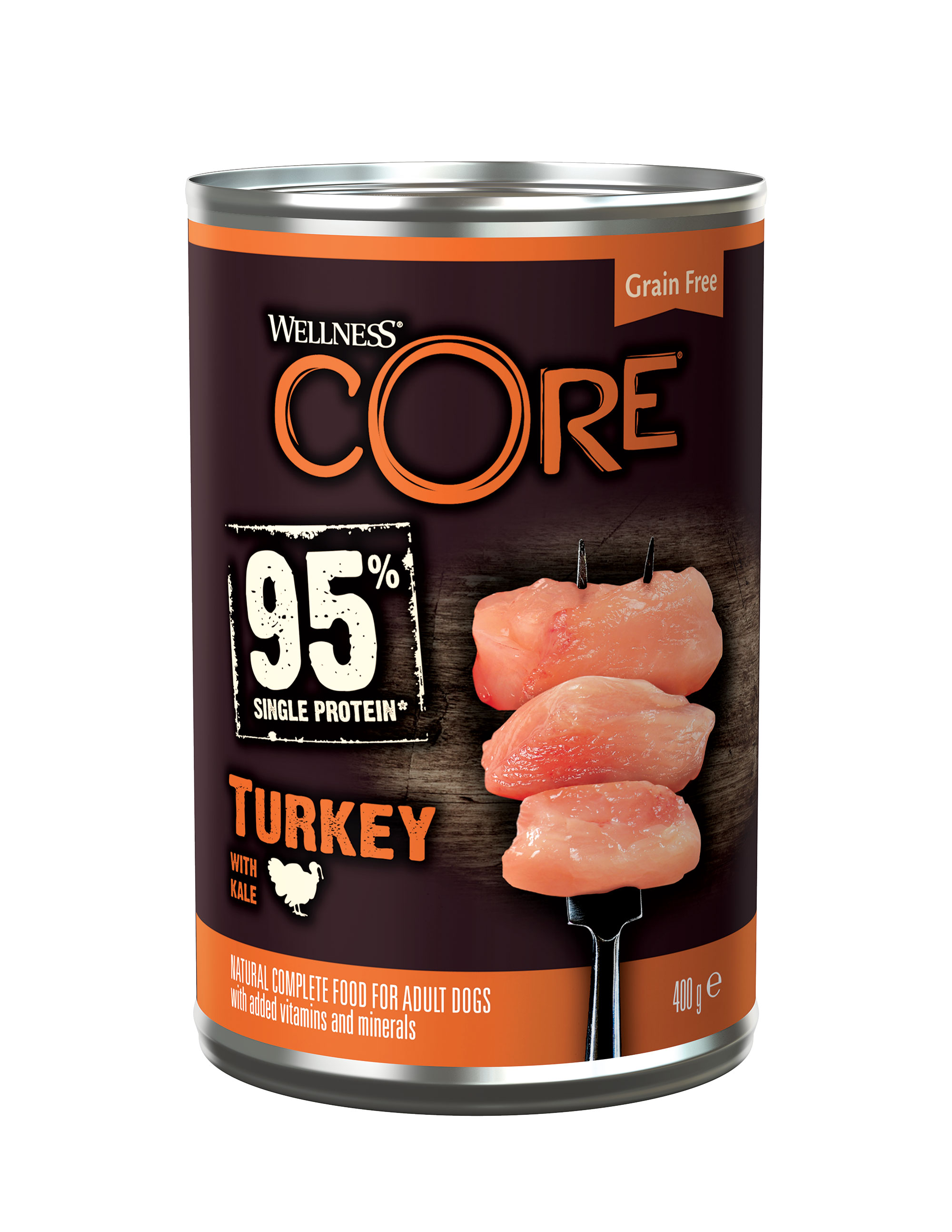 Wellness Core Wellness Dog konzerva 95 % krůta s kapustou 400 g