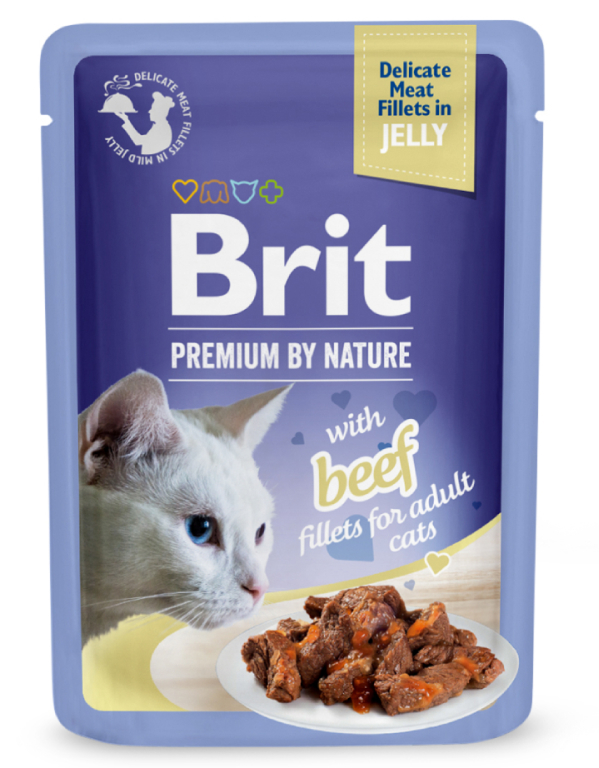 Kapsička Brit Premium Cat Delicate Fillets in Jelly with Beef 85 g