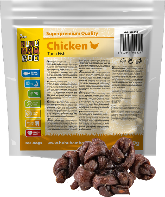 Huhubamboo kuřecí uzel s tuňákem 200g