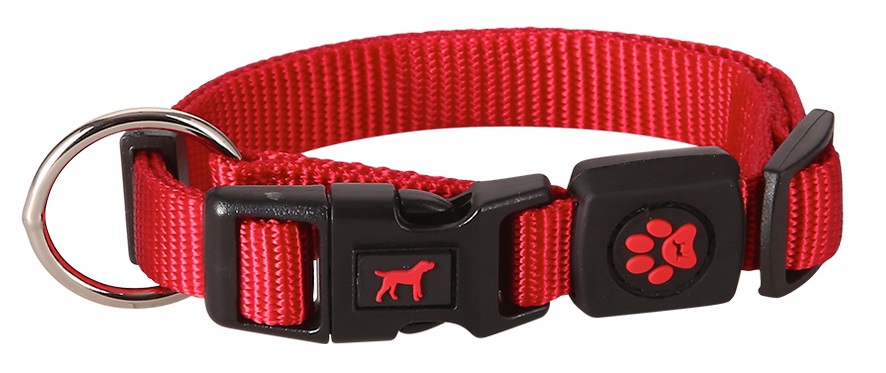 Obojek Gimborn O-Ring Nylon 1,5x25-40cm červený