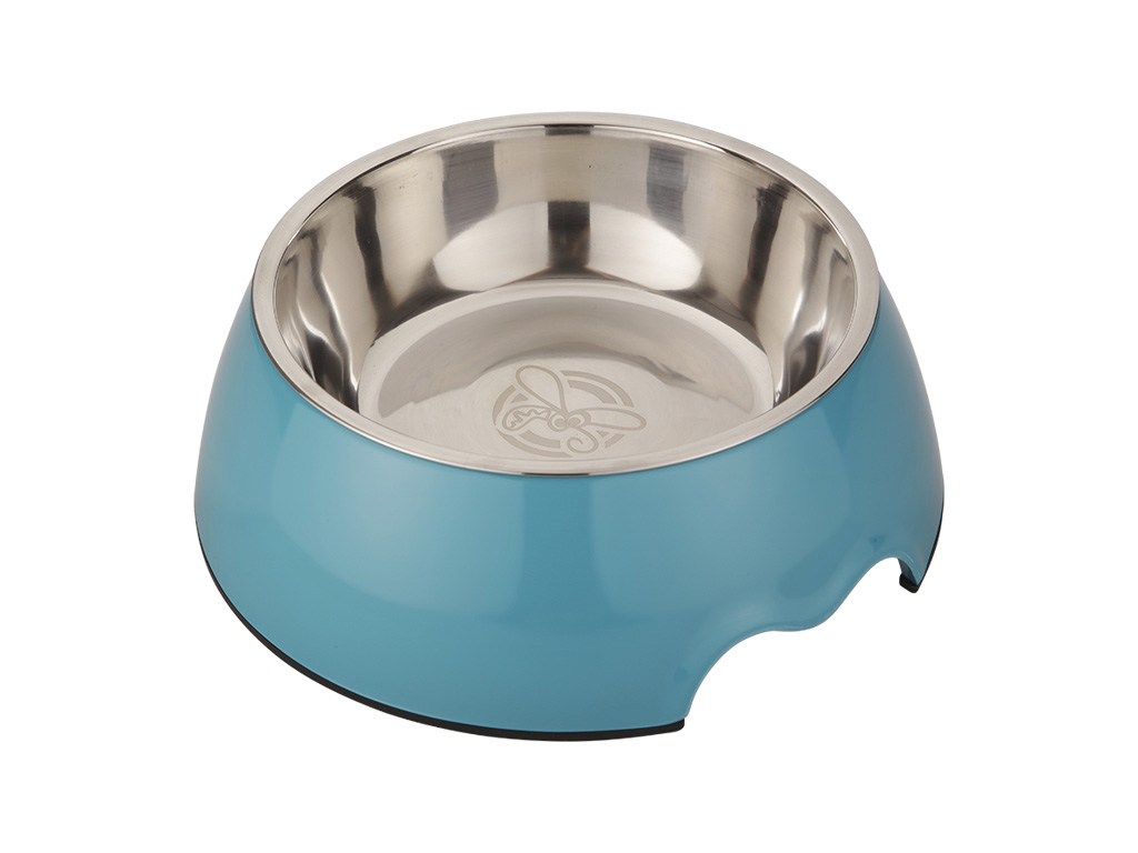 Huhubamboo Melaminová miska modrá L