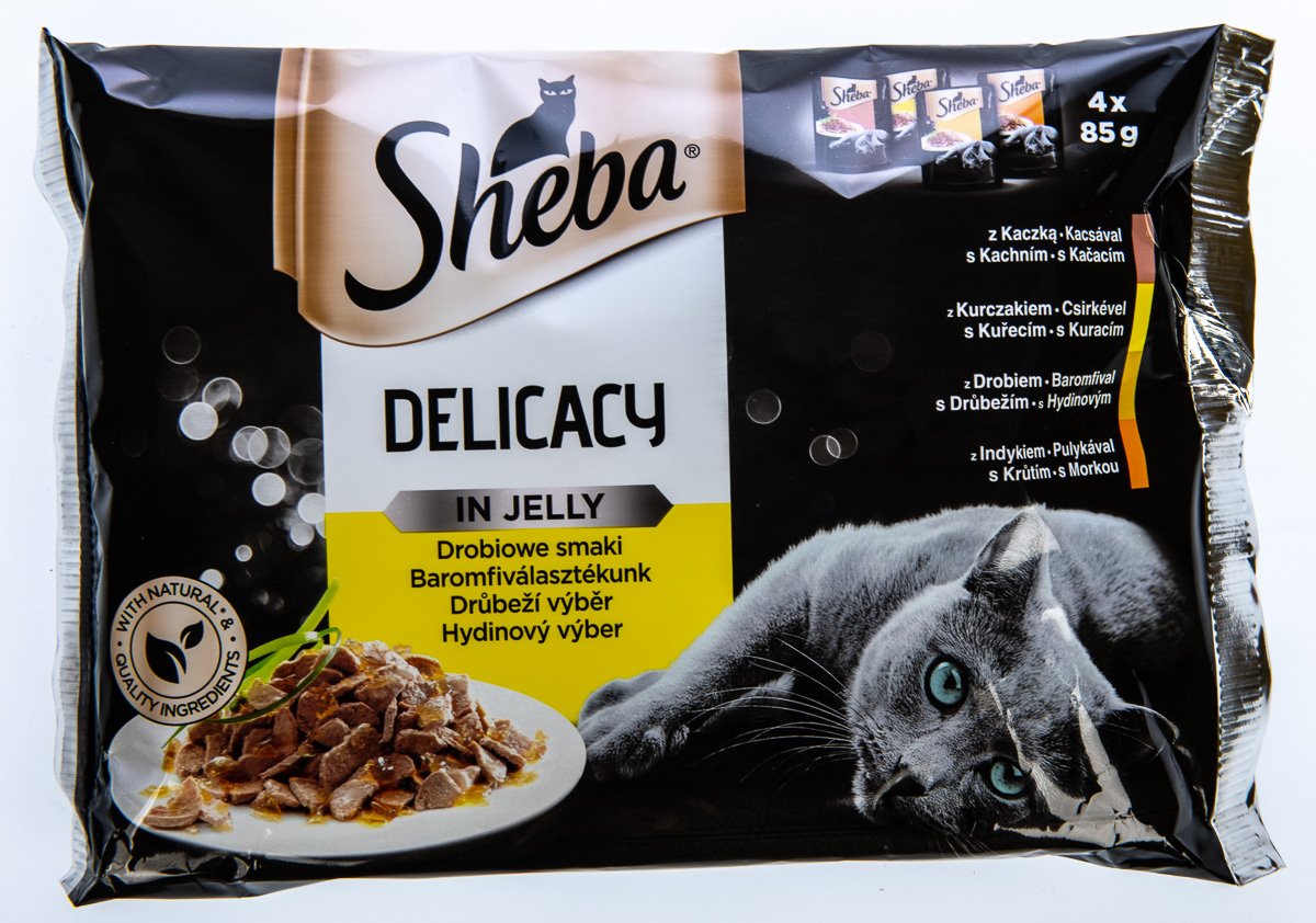 kapsičky Sheba Delicacy drůbeží výběr 13x (4x85g)