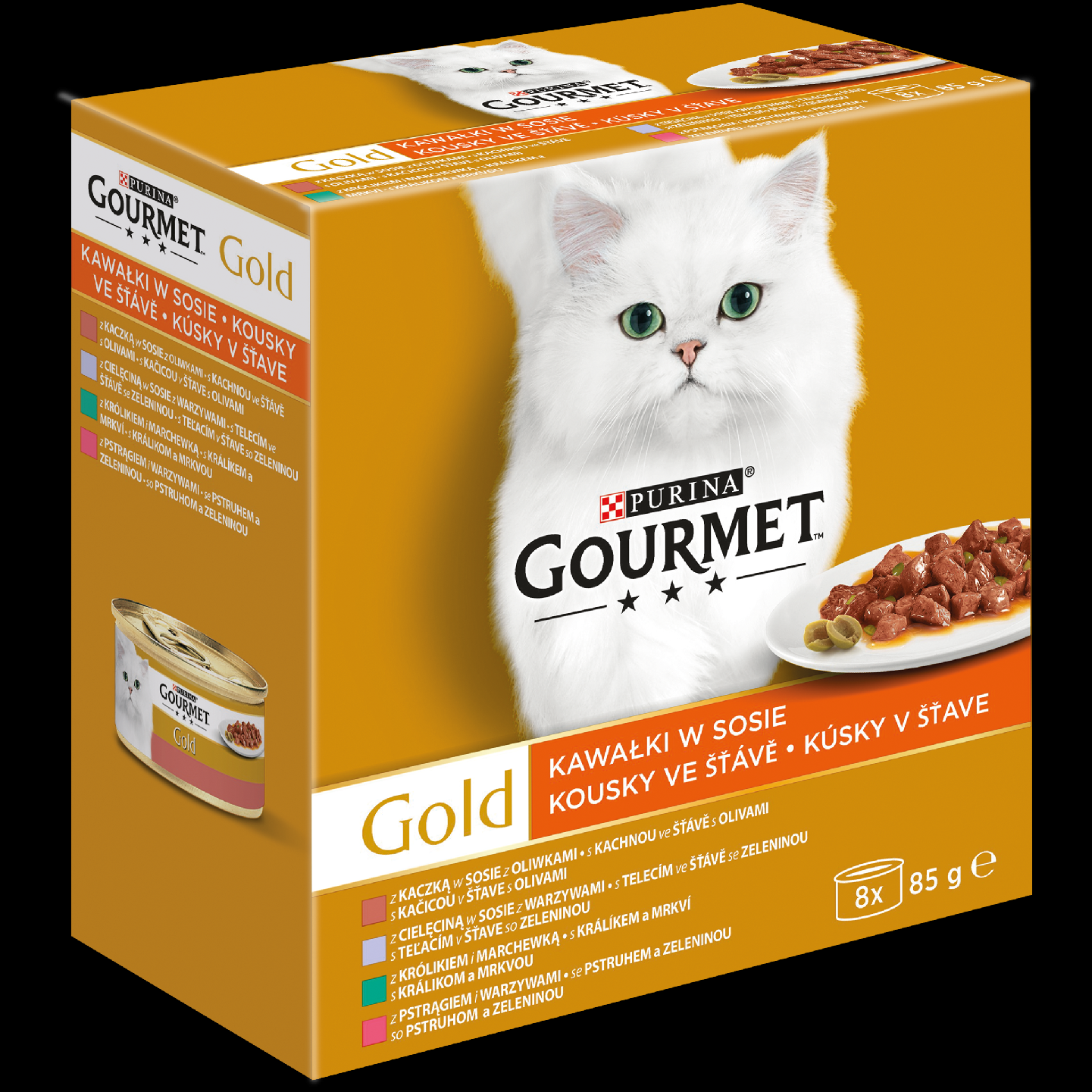 Gourmet Gold multipack Exotic (8ks) - 7+1 zdarma - kousky masa ve šťávě