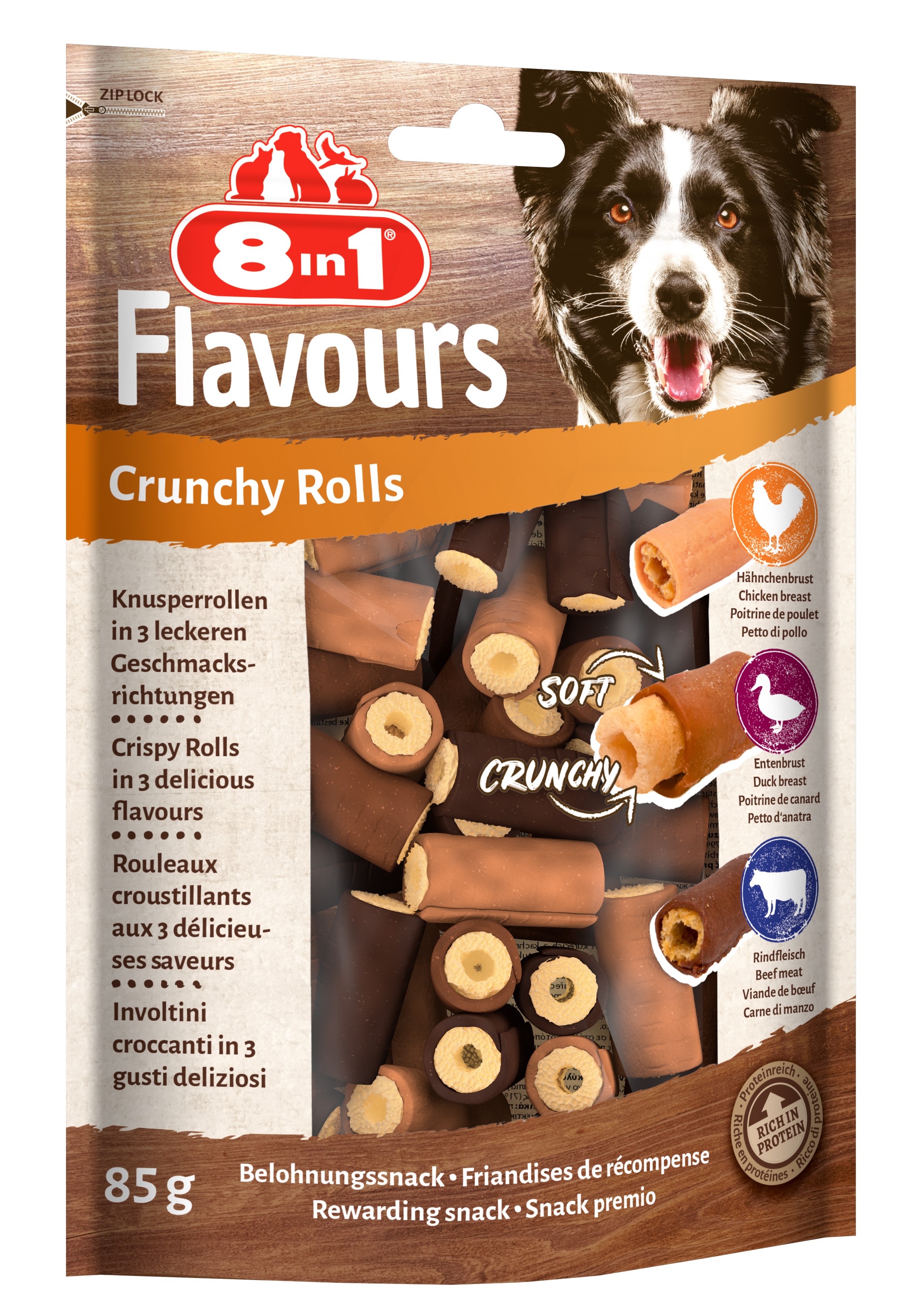 8in1 Flavours Crunchy Rolls - 85 g