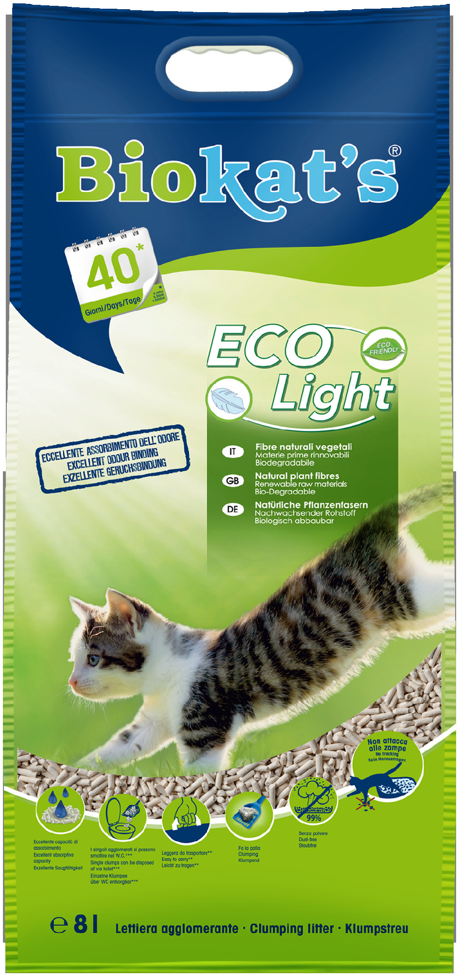 Biokat's Podestýlka BIOKATS ECO LIGHT LITTER 8l