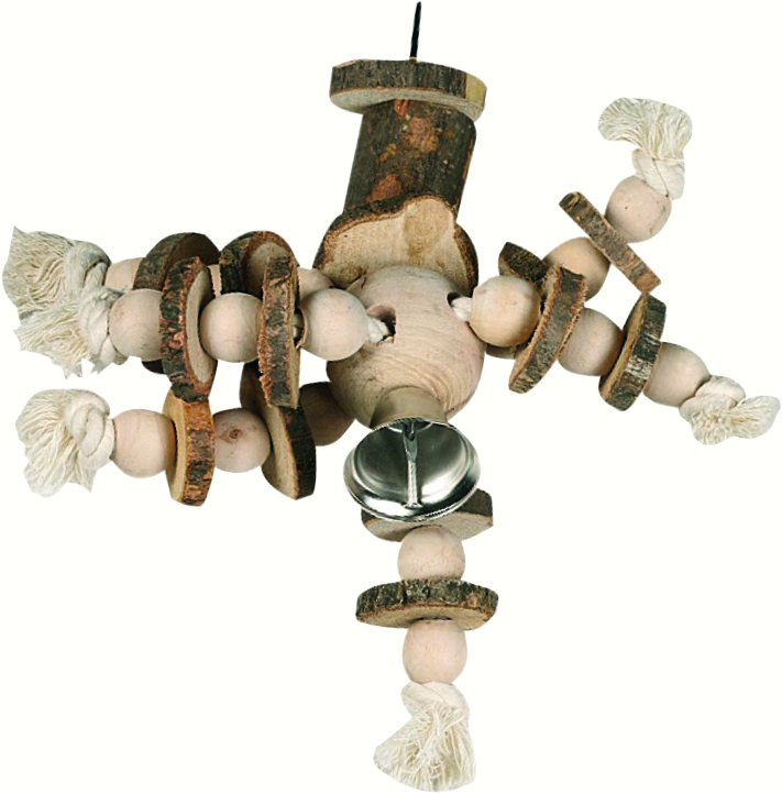 Flamingo KLECOVÝ VĚŠÁK DŘEVĚNÝ SE ZVONKEM