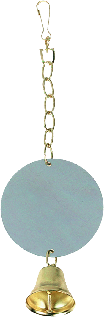 Flamingo HRAČKY PRO PAPOUŠKY ZRCÁTKO KULATÉ+ZVONEK XL